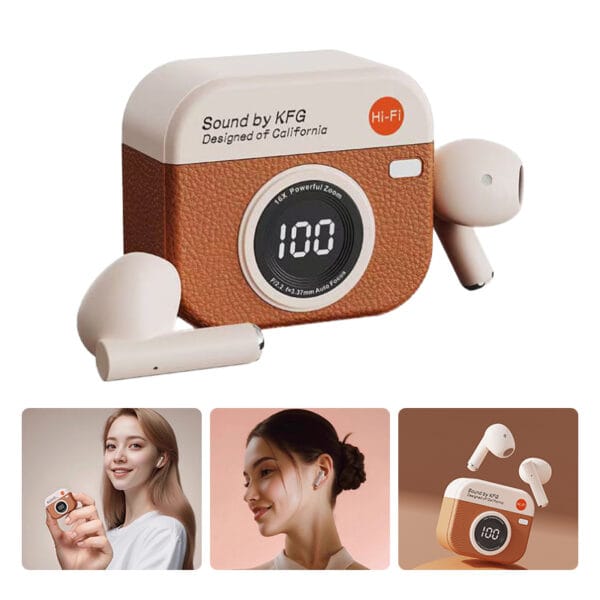 Retro style Bluetooth headphones